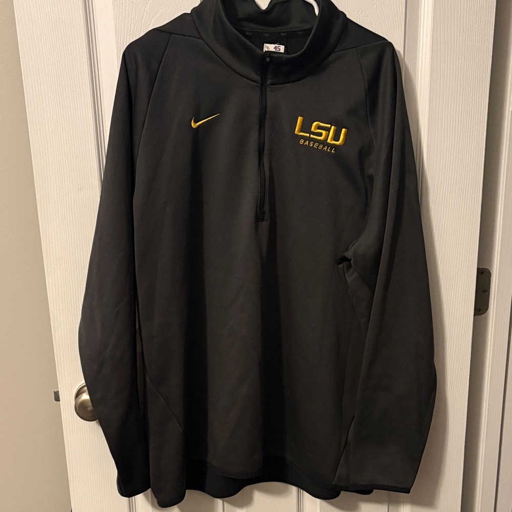 Nike Black and Gold LSU Baseball Pullover